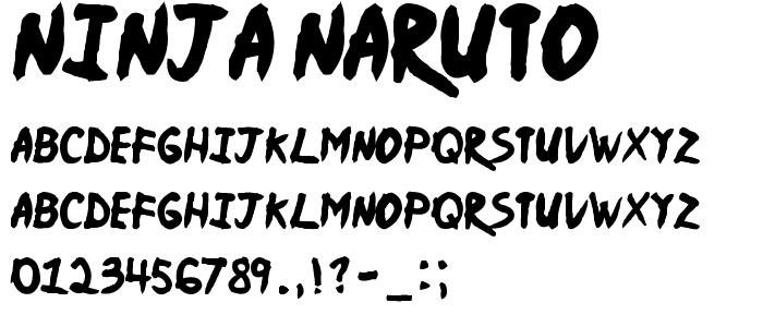 Ninja Naruto font